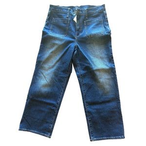 J. Crew High Rise Slim Wide Leg Jeans